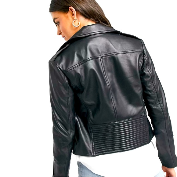 Lab London Genuine Lamb Leather biker jacket - Picture 8 of 8